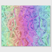 Papier Cadeau cristal arc-en-ciel gelé : (Plat)