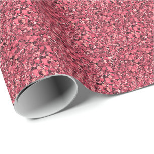 Papier Cadeau Cristal de Druzy - rouge de grenat