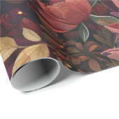 Papier Cadeau Cristal de planète violette de nébuleuse céleste (Coin rond)