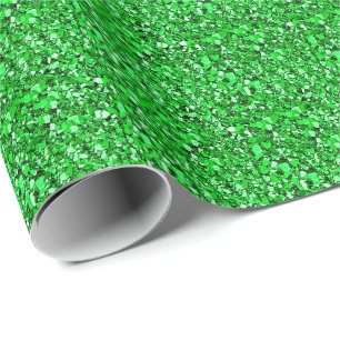 Papier Cadeau cristal druzy - vert émeraude