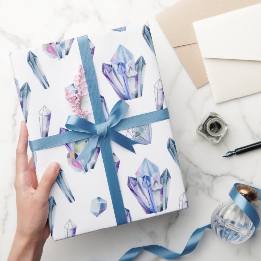 Papier Cadeau Cristaux bleu et violet (Cadeaux)