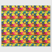 Papier Cadeau Cristaux colorés (Plat)