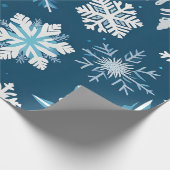 Papier Cadeau cristaux de flocon de neige papier d'emballage (Coin)