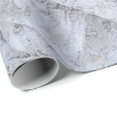 Papier Cadeau Cristaux de glace d'hiver (Coin rond)