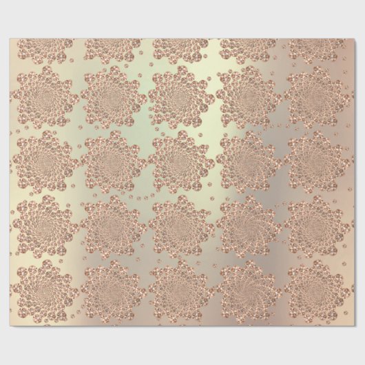 Papier Cadeau Cristaux Swarovski en or rose Infinité spirale Cop (Plat)