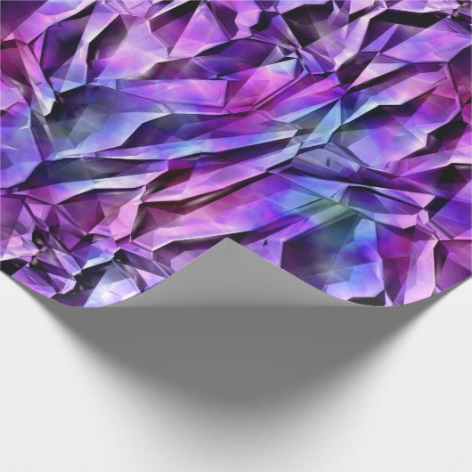 Papier Cadeau cristaux violets. (Coin)
