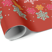 Papier Cadeau Cristmas Wrapping Paper (Coin rond)