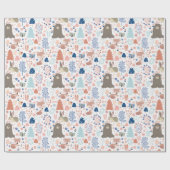 Papier Cadeau Critère de forêt mignonne (Plat)