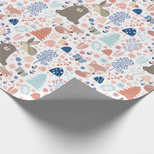Papier Cadeau Critère de forêt mignonne (Coin)