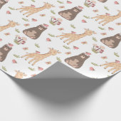 Papier Cadeau Critère de forêt mignonne (Coin)