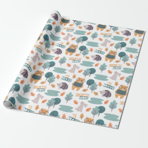 Papier Cadeau Critère de forêt mignonne