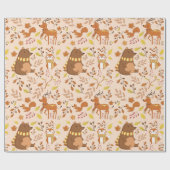Papier Cadeau Critère forestier adorable (Plat)
