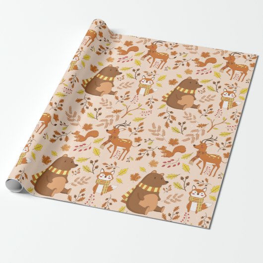 Papier Cadeau Critère forestier adorable (Déroulé)