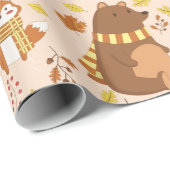 Papier Cadeau Critère forestier adorable (Coin rond)