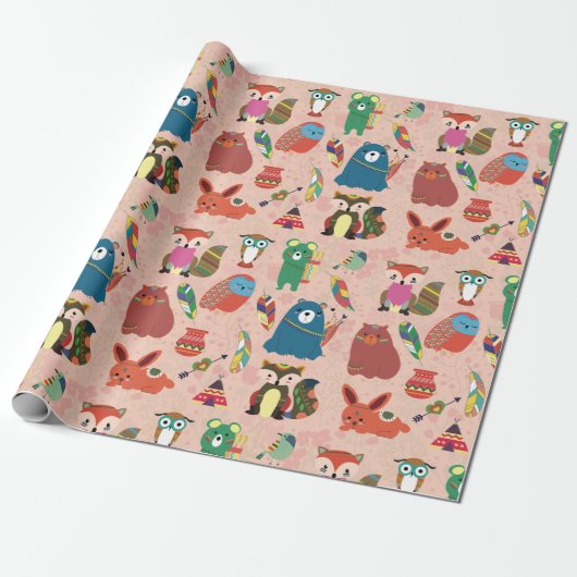 Papier Cadeau Critère forestier adorable (Déroulé)
