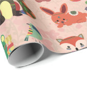 Papier Cadeau Critère forestier adorable (Coin rond)