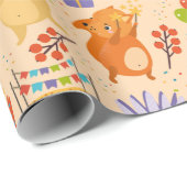 Papier Cadeau Critiques du Parti mignon (Coin rond)