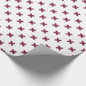 Papier Cadeau Crochets Mulberry sur blanc (Coin)