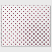 Papier Cadeau Crochets Mulberry sur blanc (Plat)