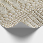 Papier Cadeau Crocodile blanc Alligator Peau Faux Cuir Imprimer (Coin)