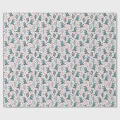 Papier Cadeau Crocodile mignon, motif alligator vintage. (Plat)