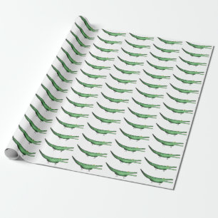Papier cadeau crocodile, papier cadeau