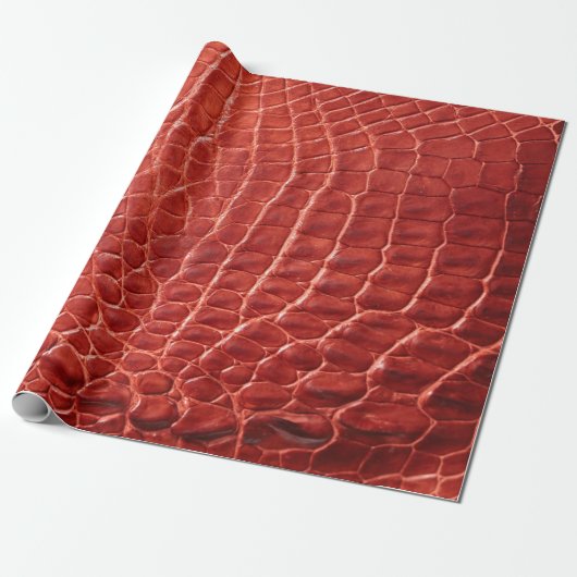 Papier Cadeau Crocodile texture cuir (Déroulé)