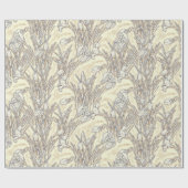 Papier Cadeau Crocus blancs Fleurs de jardin Flore motif crème (Plat)