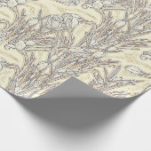 Papier Cadeau Crocus blancs Fleurs de jardin Flore motif crème (Coin)