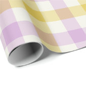 Papier Cadeau Crocus Gingham - Wrapping Paper (Coin rond)