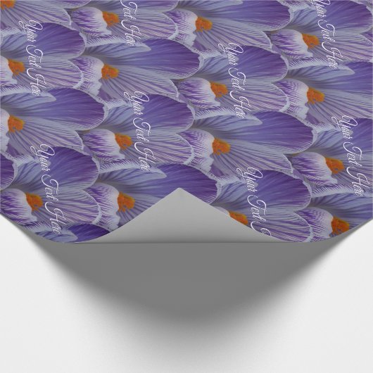 Papier cadeau Crocus personnalisé papier enveloppa (Coin)