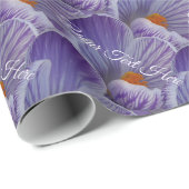 Papier cadeau Crocus personnalisé papier enveloppa (Coin rond)