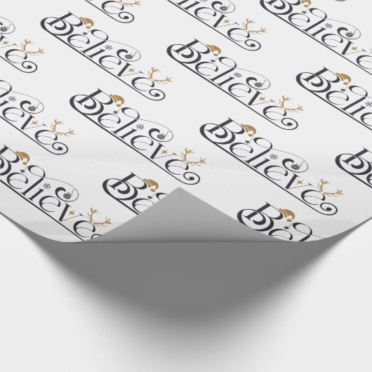 Papier Cadeau Croire en Noël (Coin)