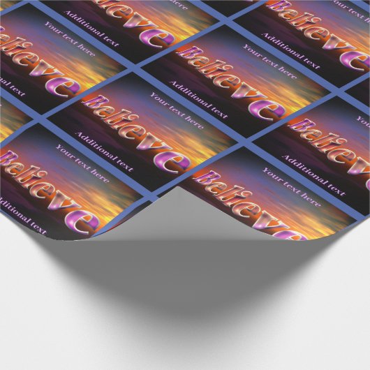 Papier Cadeau Croire Inspirationnel Personnalisé (Coin)