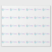 Papier Cadeau Croire la typographie de l'aquarelle (Plat)