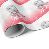 Papier Cadeau Croire Star Red Ombre Noël (Coin rond)