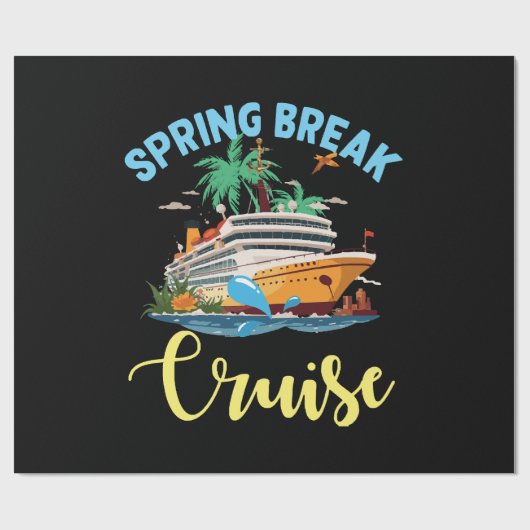 Papier Cadeau Croisière de vacances de printemps (Plat)