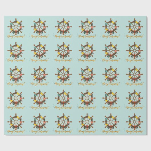 Papier Cadeau Croisière Noël Nautical (Plat)
