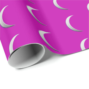 Papier Cadeau Croissants de lune argentés - arrière - plan