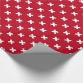 Papier Cadeau Croix blanche sur le rouge (Coin)