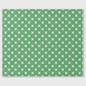 Papier Cadeau Croix blanche sur le vert (Plat)