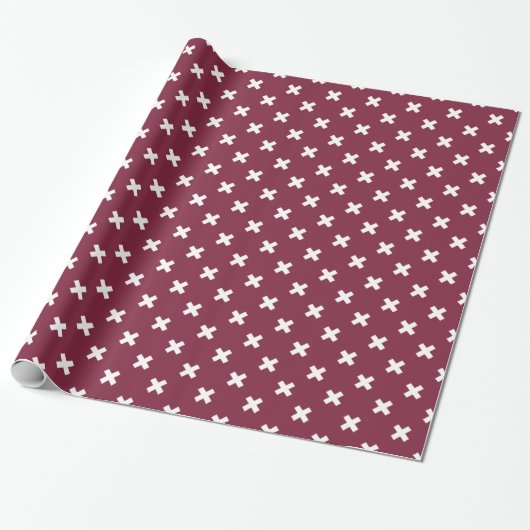 Papier Cadeau Croix blanche sur mûrier (Déroulé)
