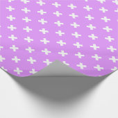 Papier Cadeau Croix blanches sur lilas (Coin)