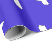 Papier Cadeau croix bleue blanche (Coin rond)