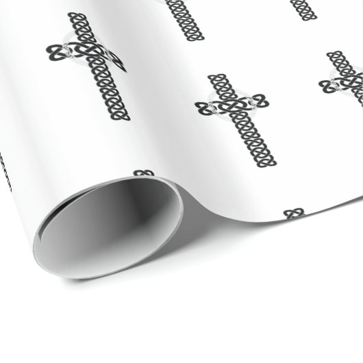 Papier Cadeau Croix celtique (Coin rond)