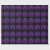 Papier Cadeau Croix celtique violette et noire (Plat)