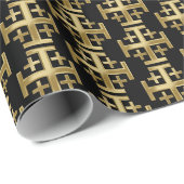 Papier Cadeau Croix chrétienne (Coin rond)