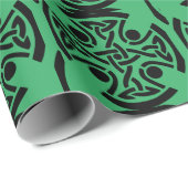 Papier Cadeau Croix chrétienne celtique (Coin rond)