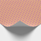 Papier Cadeau Croix chrétienne rose (Coin)