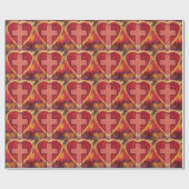 Papier Cadeau Croix de coeur (Plat)
